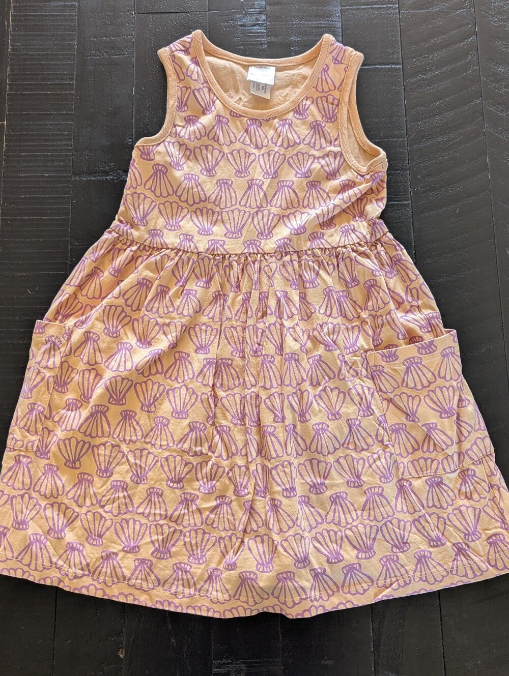 Hanna Andersson Girls Shell-Print Sleeveless Dress